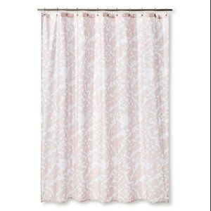 Sabrina Soto Playa Neutral Pink Detail Shower Curtain